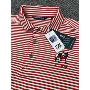 Georgia Bulldogs Alumni Men's S  Cutter & Buck Vault Virtue Eco Pique Polo Shirt